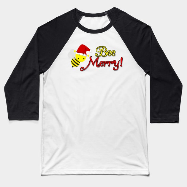 Bee Merry Baseball T-Shirt by D3monic